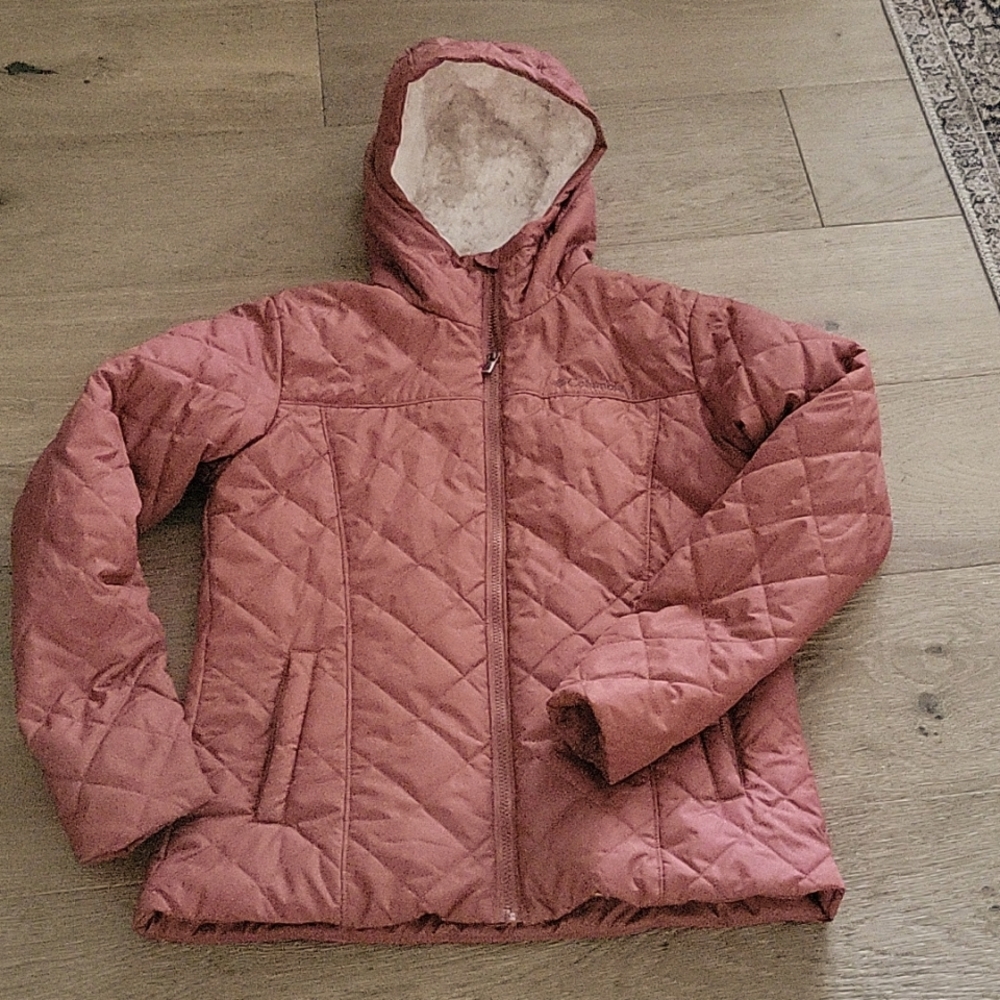 Columbia fur-lined coat medium